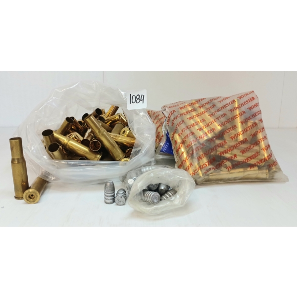 BRASS & BULLETS: APPROX 200X .348WIN & .43MAUSER CASES - 263GR BULLETS