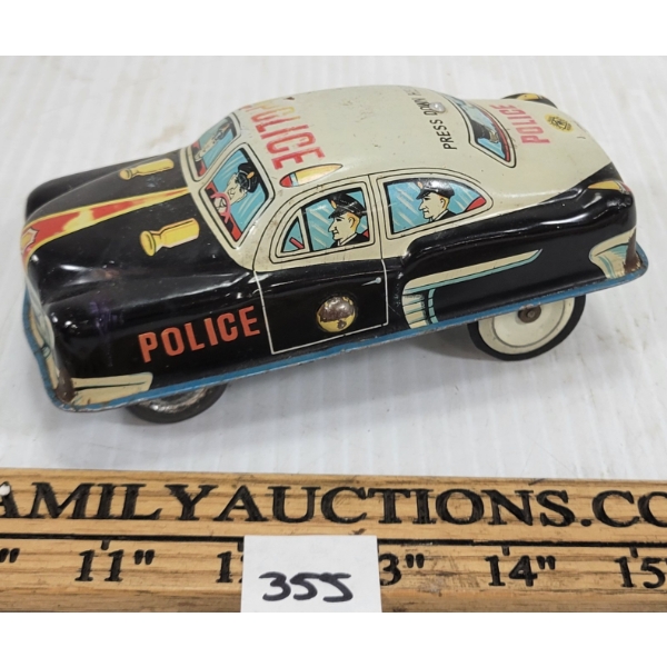 MODERN TOYS TIN PUSH 'N' GO POLICE CAR