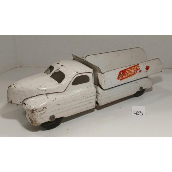 BUDDY L PRESSED STEEL SUPER MARKET DELIVERY TRUCK