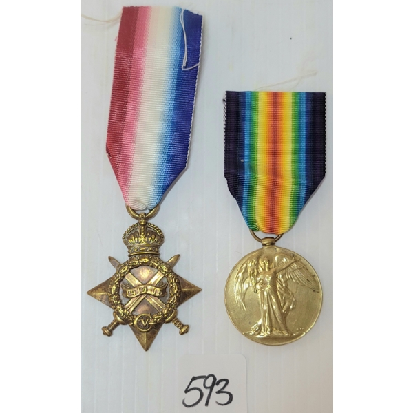LOT OF 2 - WWI & 1914-1915 STAR MEDALS