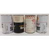 Image 2 : LOT OF 4 - SHELL AEROSHELL, ROTELLA T & SUPER MOTOR OIL CANS - QT