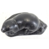 Image 7 : OTTER W/ FISH BY PETER IQALLU ANGUTIKIRQ (1919 - ?) - STONE