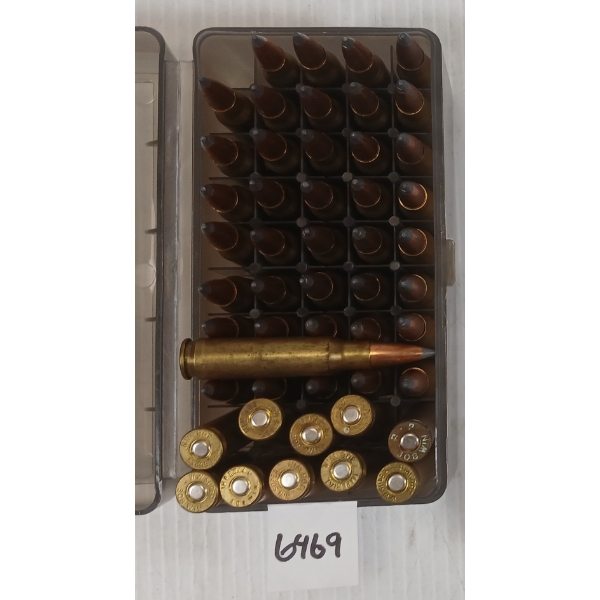 AMMO: 50X HORNADY .308 - 180GR - SPIRE PT - RELOADS