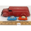 Image 3 : LOT OF 3 - WYANDOTTE PRESSED STEEL DELIVERY WAGON & TIN WIND UP CARS