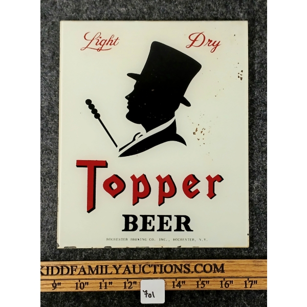 TOPPER BEER - GLASS SIGN 
