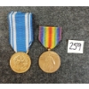 Image 1 : LOT OF 2 - WWI US VICTORY MEDAL & ITALIAN NAVY MEDAL OF VALOUR