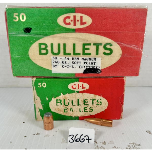 BULLETS: 50X .44 CAL - 240 GR SP & 50X .30 CAL COPPER POINT