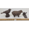 Image 3 : LOT OF 3 - CAST FIGURES & SNAIL DOOR STOP