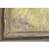 Image 3 : MISTY CLIFFSIDE BY A. THOMAS - FRAMED WATERCOLOUR ON PAPER