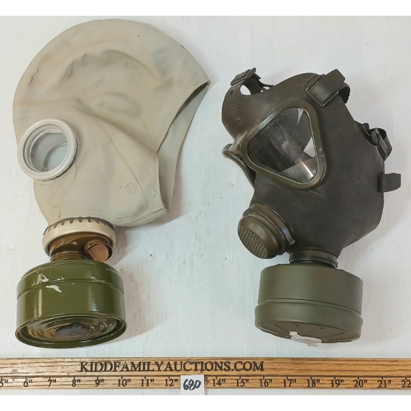 LOT OF 2 - GAS MASKS W/ FILTERS
