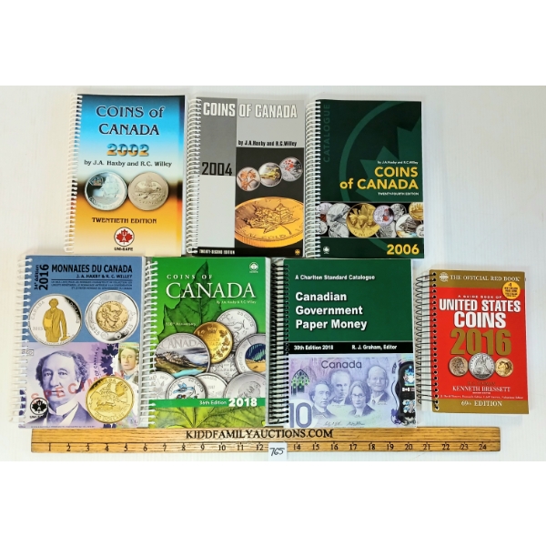 LOT OF 7 - 2002-2018 HAXBY & WILLEY BOOKS & 2016 US COINS BOOK BY BRESSETT