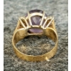 Image 3 : LADIES' 14K GOLD OVAL CUT AMETHYST & DIAMOND RING W/ APPRAISAL