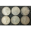 Image 2 : LOT OF 6 - 1945-1966 CDN 25 CENT COINS