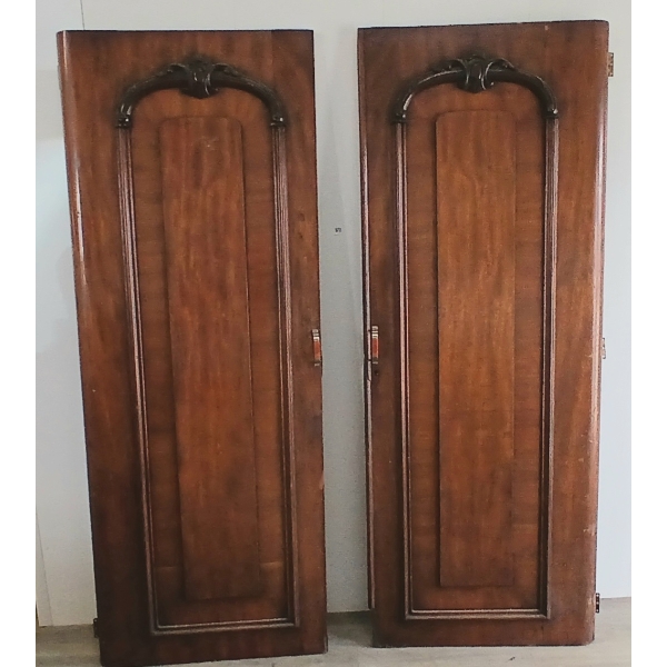 PAIR OF ART NOUVEAU DOORS W/ BAKELITE HANDLES
