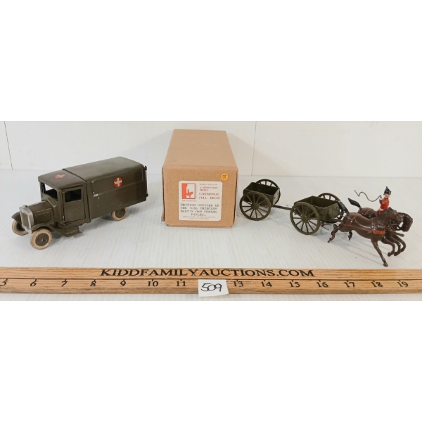 LOT OF 2 - BRITAINS MODELS - AMBULANCE & 10TH PRINCESS MARY'S OWN GURKHA RIFLES