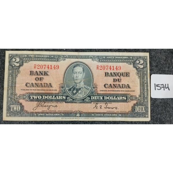 1937 CDN $2 BANKNOTE