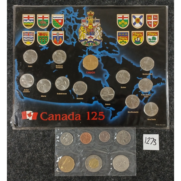 LOT OF 2 - 1992 CDN 125TH ANNIVERSARY & 1999 RCM UNCIRCULATED SPECIAL EDITION COIN SETS