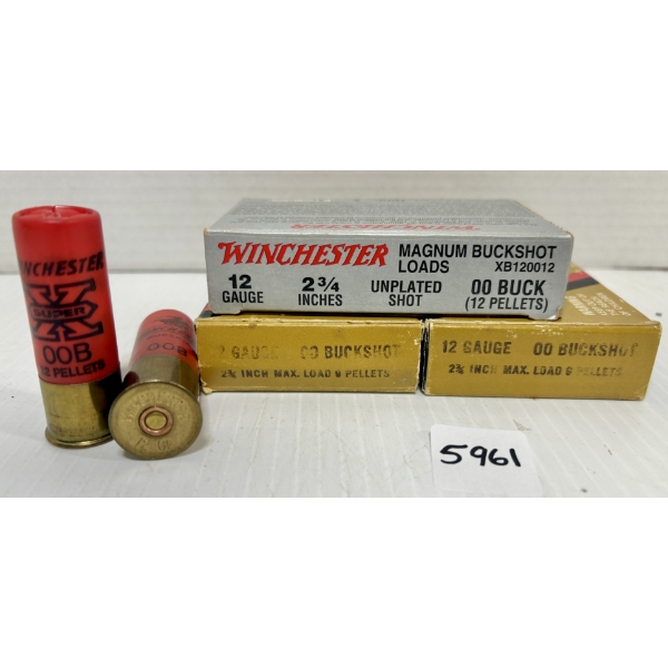 AMMO: 15X MIXED 12 GA - 2-3/4IN - #00 BUCK & 1X SLUG