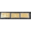 Image 2 : LOT OF 3 - CDN $100 BANKNOTE & U.S. $5 & $5000 COMMEMORATIVE 24K GOLD PLATED COPPER BARS
