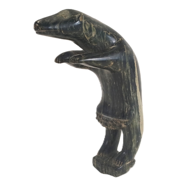 REARING BEAR BY PAUL TOOLOOKTOOK (1947 - 2003) - STONE