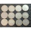 Image 1 : LOT OF 12 - 1952-1966 CDN 10 CENT COINS