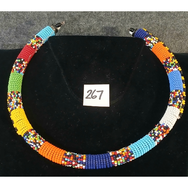 AFRICAN BEADED CHOKER NECKLACE