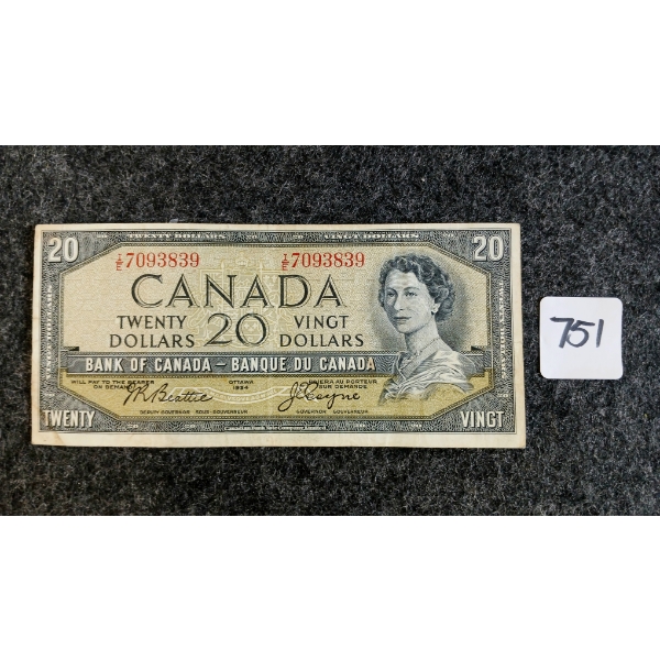1954 CDN $20 BANKNOTE