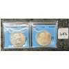 Image 2 : LOT OF 2 - 1962 CDN SILVER DOLLARS - VOYAGEUR - CCCS GRADED