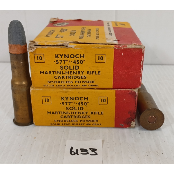 AMMO: 20X KYNOCH .577/.450 SOLID - 480GR 