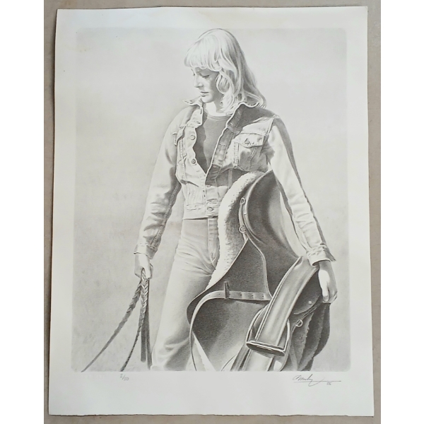 "THE RIDER" BY KEN DANBY (1940-2017) - LITHOGRAPH PRINT