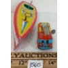 Image 3 : LOT OF 2 - JOHNSON TOY & MFG JAPAN TIN WIND UP BOAT & FIRETRUCK