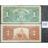 Image 2 : LOT OF 2 - 1937 CDN $1 & $2 BANKNOTES