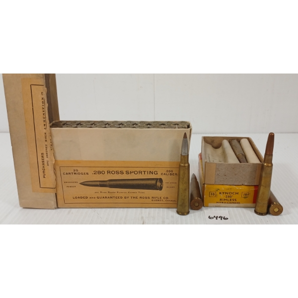 AMMO: 30X KYNOCH & ROSS .280 - 145 & 160GR - SP - INCL COLLECTABLE BOX