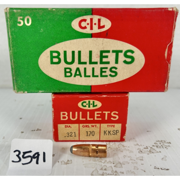 BULLETS: 100X CIL .321 IN - 170 GR SP