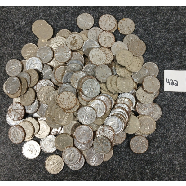 QTY OF CDN 5 CENT COINS - INCL 1938, 1941 & 1944, ETC