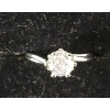 Image 1 : PLATINUM PLATED SIMULATED DIAMOND (CZ) SOLITAIRE RING