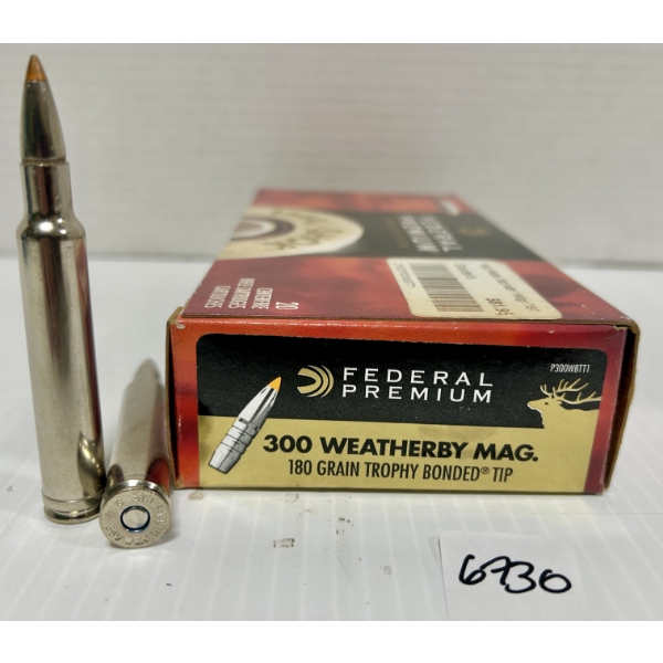 AMMO: 20X FEDERAL .300 WBY MAG - 180 GR POLY TIP