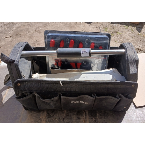 LOT OF 4 - MAC TOOL BAG, LIGHT & SCREWDRIVER SET