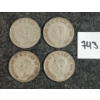 Image 2 : LOT OF 4 - 1944 CDN 50 CENT SILVER COINS