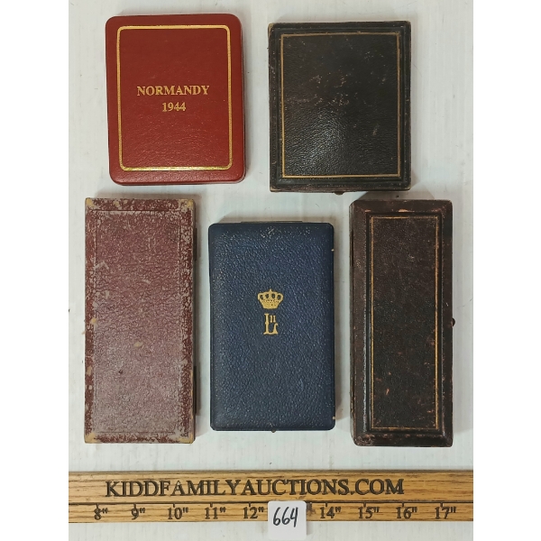 LOT OF 5 - MEDAL BOXES