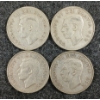 Image 2 : LOT OF 4 - 1950 CDN 50 CENT SILVER COINS
