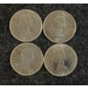 Image 2 : LOT OF 4 - 1962 CDN 50 CENT SILVER COINS