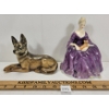Image 2 : LOT OF 2 - FIGURINES - INCL ROYAL DOULTON CHARLOTTE & POLICE DOG