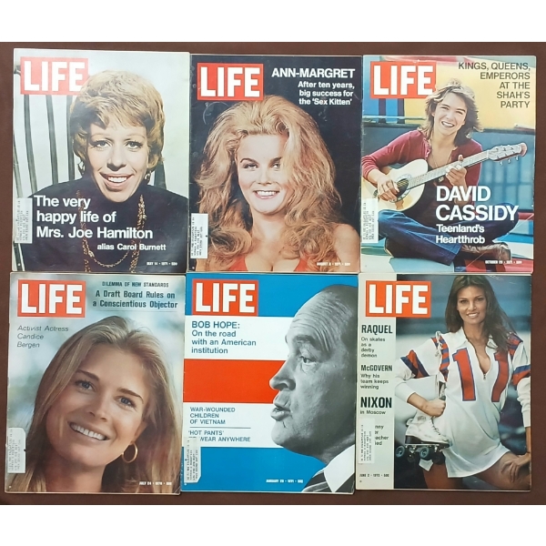 LOT OF 6 - 1970-1972 LIFE MAGAZINES