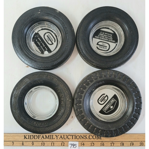 LOT OF 4 - GENERAL TIRE ASHTRAYS