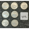 Image 1 : LOT OF 7 - 1967 CDN 25 CENT COINS 