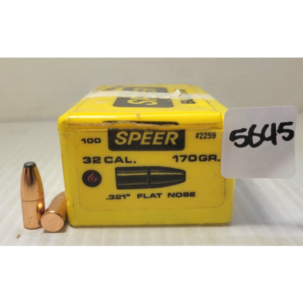 BULLETS: 90X SPEER .32 - 170GR - FLAT NOSE