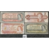 Image 1 : LOT OF 4 - 1954-1986 CDN $2 & 20 BANKNOTES
