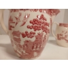 Image 6 : LOT OF 3 - JOHNSON BROS. WILLOW RED PINK CREAM PITCHERS