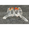 Image 6 : SWAROVSKI CRYSTAL BABY LOVEBIRDS ON FROSTED BRANCH